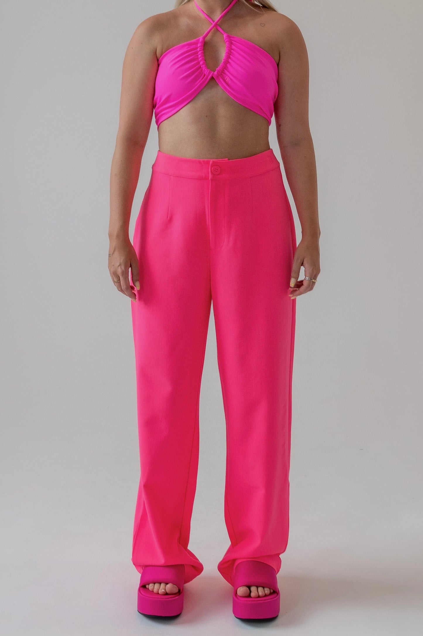 'NANE Trouser - Flamingo Pink Trouser